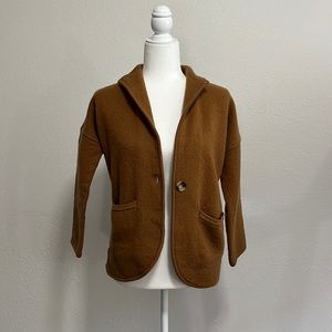 Madewell camel colored wool buttoned shacket size extra extra small